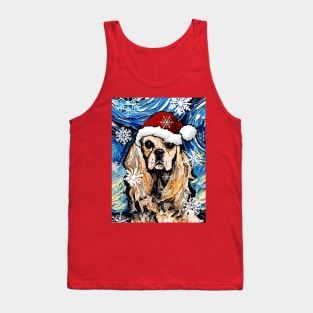 American Cocker Spaniel Santa Tank Top